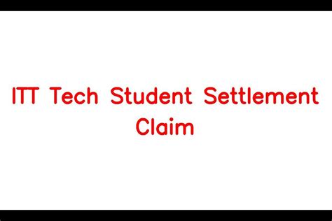 Itt student claim settlement. Things To Know About Itt student claim settlement. 